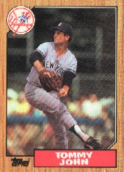1987 Topps Baseball Cards      236     Tommy John